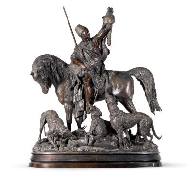 View full screen - View 1 of Lot 41. ARTHUR WAAGEN | KABYLE AU RETOUR DE LA CHASSE (THE BERBER HUNTER).