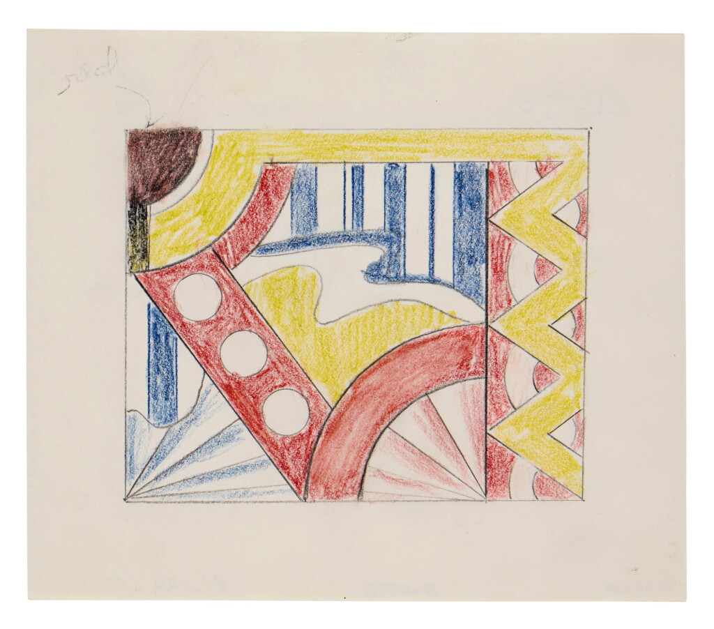 View full screen - View 1 of Lot 21. Modern Painting with Zigzag (Study).