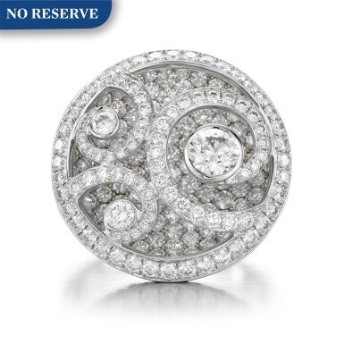 View full screen - View 1 of Lot 34. Diamond ring, 'Diamond on Diamond'.