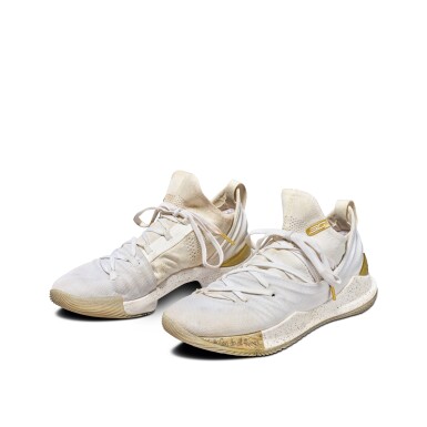 View full screen - View 1 of Lot 10. Stephen Curry 2018 NBA Finals Golden State Warriors Game Worn Sneakers | Game 1 & Game 3.