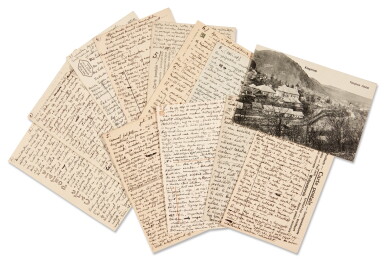 View full screen - View 1 of Lot 72. Béla Bartók. Two autograph letters to Klára Gombossy, 29 July and 10 August 1916, only partially published.