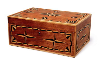 View full screen - View 1 of Lot 56. An English Marquetry Work Box, Circa 1850.