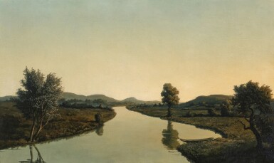 View full screen - View 1 of Lot 611. A River at Twilight.