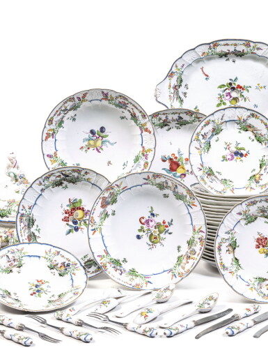 View full screen - View 1 of Lot 130. An important portion of the Meissen porcelain service made for Count Karl Wilhelm Finck von Finckenstein (1714–1800), probably a gift of Frederick II of Prussia (1712–1786), circa 1760.