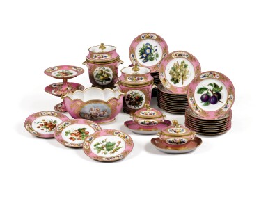 View full screen - View 1 of Lot 196. A PARIS PORCELAIN LOUIS-PHILIPPE PART SERVICE, CIRCA 1830 | PARTIE DE SERVICE EN PORCELAINE DE PARIS D'ÉPOQUE LOUIS-PHILIPPE, VERS 1830.