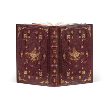 View full screen - View 1 of Lot 106. Éloge de la folie. Paris, 1906. In-8. Belle reliure mosaïquée de Marcellin Lortic..