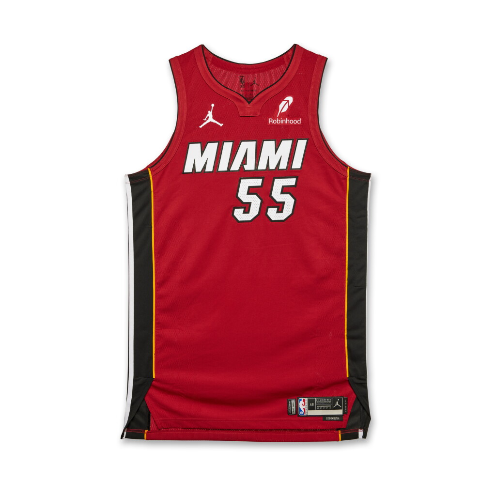 View full screen - View 1 of Lot 131. Duncan Robinson Miami Heat 2025 NBA Playoffs Eastern Conference Round 1 Game Worn Statement Edition Jersey | Game 1 .