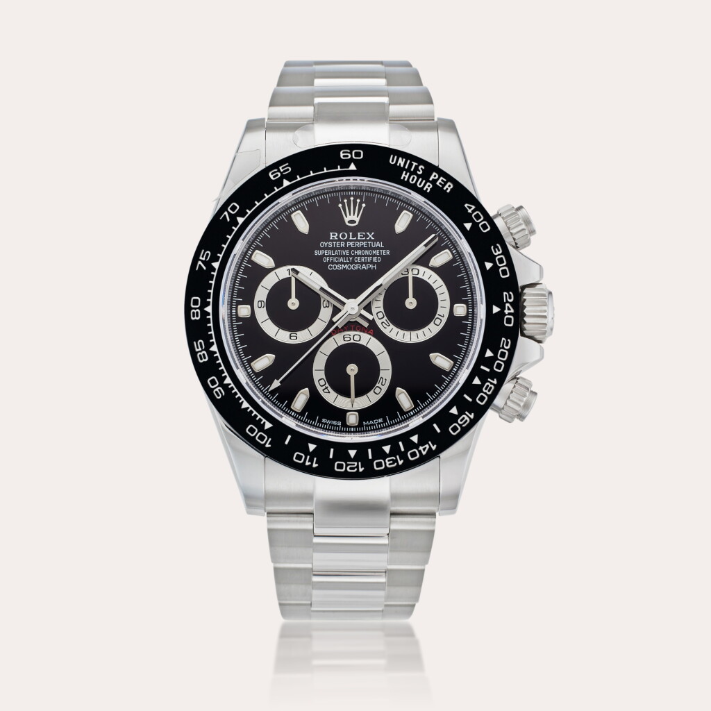 View full screen - View 1 of Lot 8. Reference 116500LN Daytona | A stainless steel automatic chronograph wristwatch with bracelet, Circa 2017.