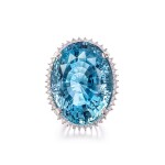 Aquamarine and Diamond Ring | 62.61克拉 海藍寶 配 鑽石 戒指