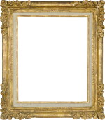 A Louis XIII-XIV carved giltwood flower corner frame