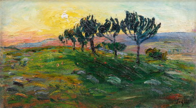 View full screen - View 1 of Lot 122. Arbres au soleil couchant.