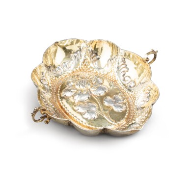 View full screen - View 1 of Lot 293. A German parcel-gilt silver wine tasting bowl, Balthasar Haydt, Augsburg, circa 1680.