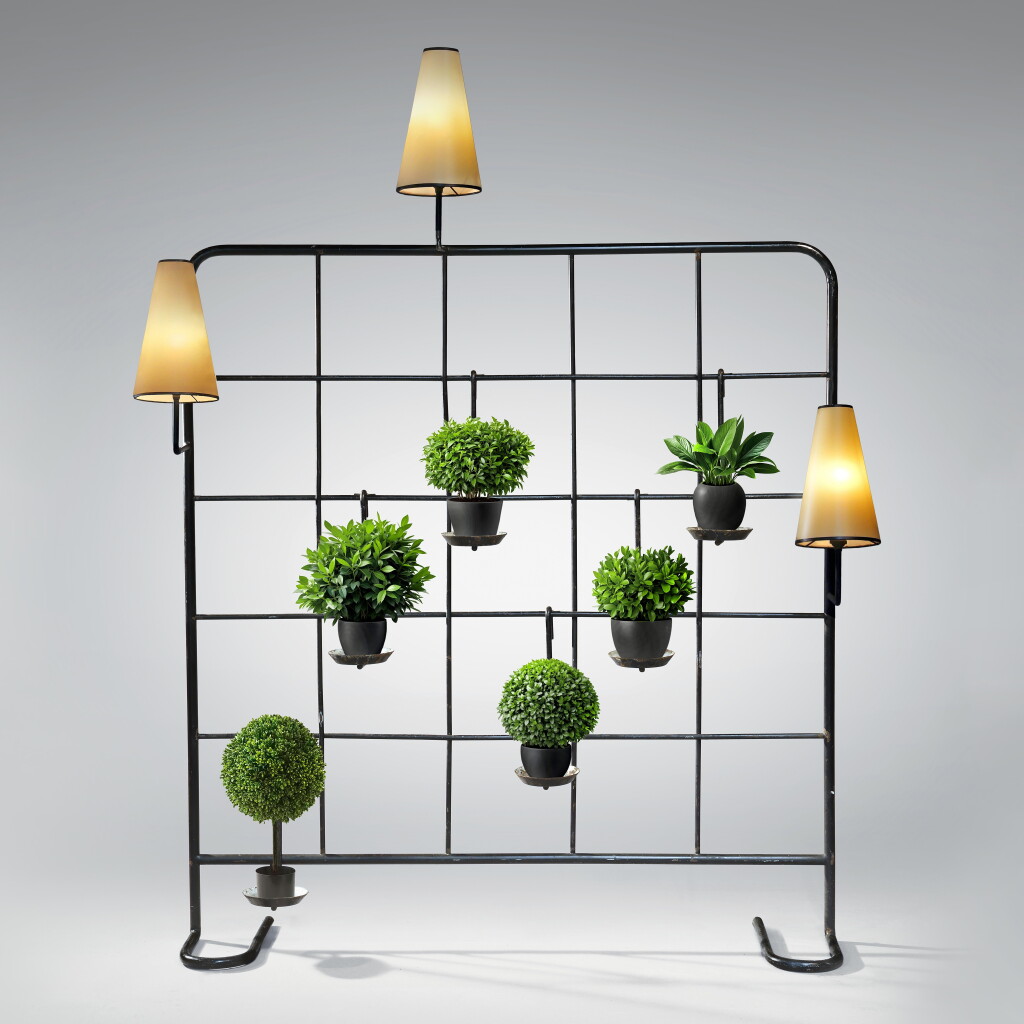 View full screen - View 1 of Lot 64. Three-Light Plant Stand.