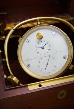 A rare twin-barrel boxed marine chronometer with regulator dial, No. 4530, 1827
