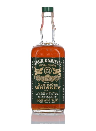 View full screen - View 1 of Lot 434. Jack Daniels Old No. 7 Green Label 90 Proof NV (1 QUART).