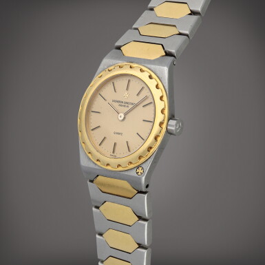 View full screen - View 1 of Lot 291. 222, Reference 60001 | A yellow gold and stainless steel wristwatch with bracelet | Circa 1990.