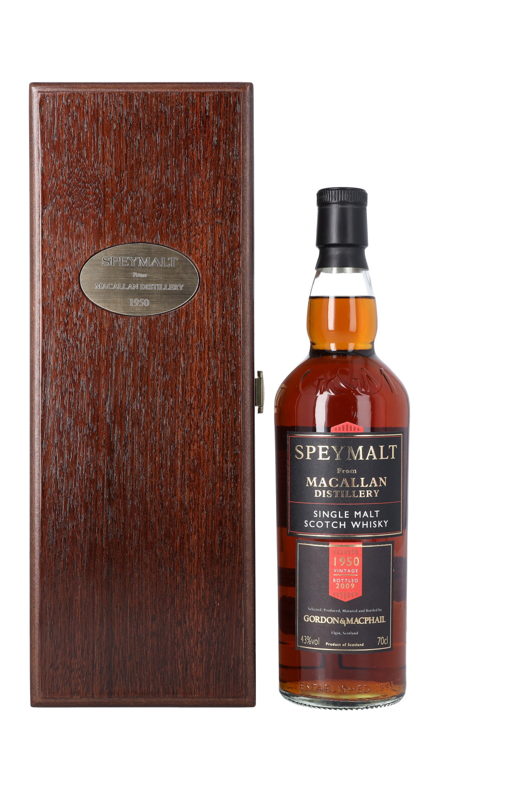 View full screen - View 1 of Lot 5177. Macallan Gordon & MacPhail Speymalt 43.0 abv 1950 (1 BT70).