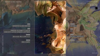 View full screen - View 1 of Lot 2. Machine Hallucinations : Earth (Infinite AI Data Painting).