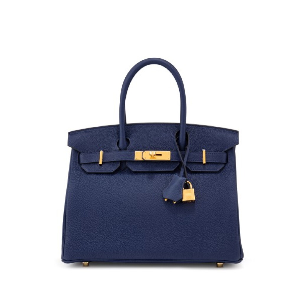 View full screen - View 1 of Lot 1032. Bleu Saphir Clémence Birkin 30 Gold Hardware, 2021.