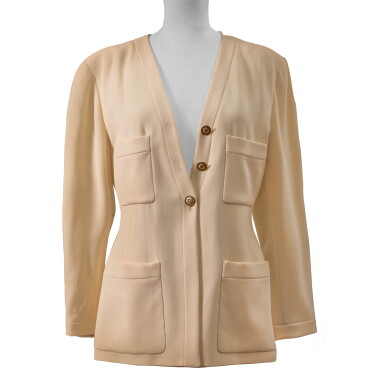 View full screen - View 1 of Lot 98. By Karl Lagerfeld Vintage Cream Jacket, Ready-to-Wear, Season 28, Spring Summer 1992.