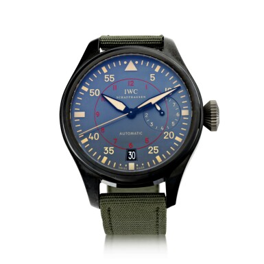 View full screen - View 1 of Lot 86. IWC | REFERENCE IW5019-02 PILOT'S WATCH TOP FUN MIRAMAR A CERAMIC AUTOMATIC WRISTWATCH WITH DATE AND 7-DAY POWER RESERVE INDICATION, CIRCA 2012.