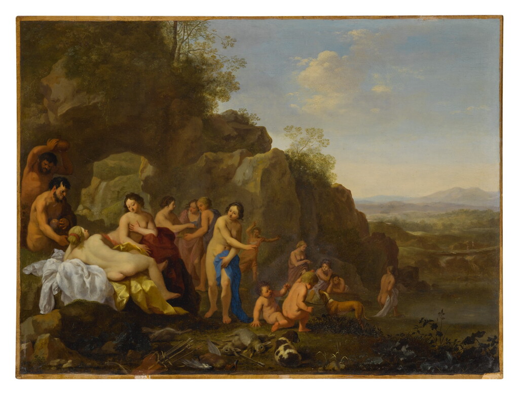 View full screen - View 1 of Lot 548. Diana and her attendants in a landscape with the spoils of the hunt.