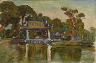 View full screen - View 1 of Lot 113. Ryuzaburo Umehara 梅原龍三郎 | Three ponds mirroring the moon 三潭印月.