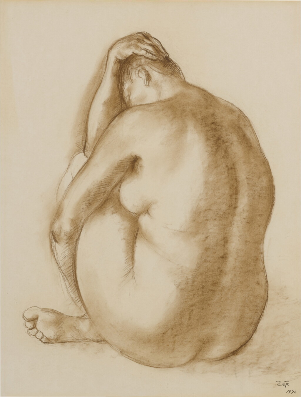 View full screen - View 1 of Lot 85. Desnudo sentada.