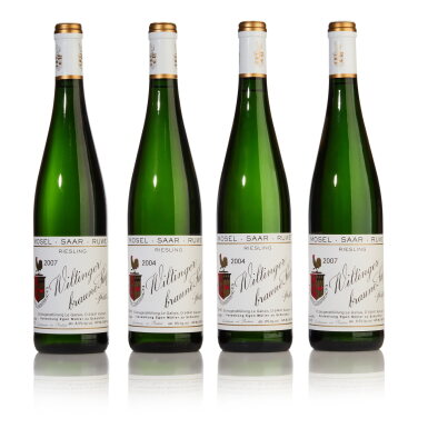 View full screen - View 1 of Lot 518. Wiltinger Braune Kupp Riesling Spätlese 2004 and 2007 by Weingut Le Gallais (Egon Müller) (4 BT).