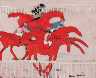 View full screen - View 1 of Lot 44. Les chevaux rouges.