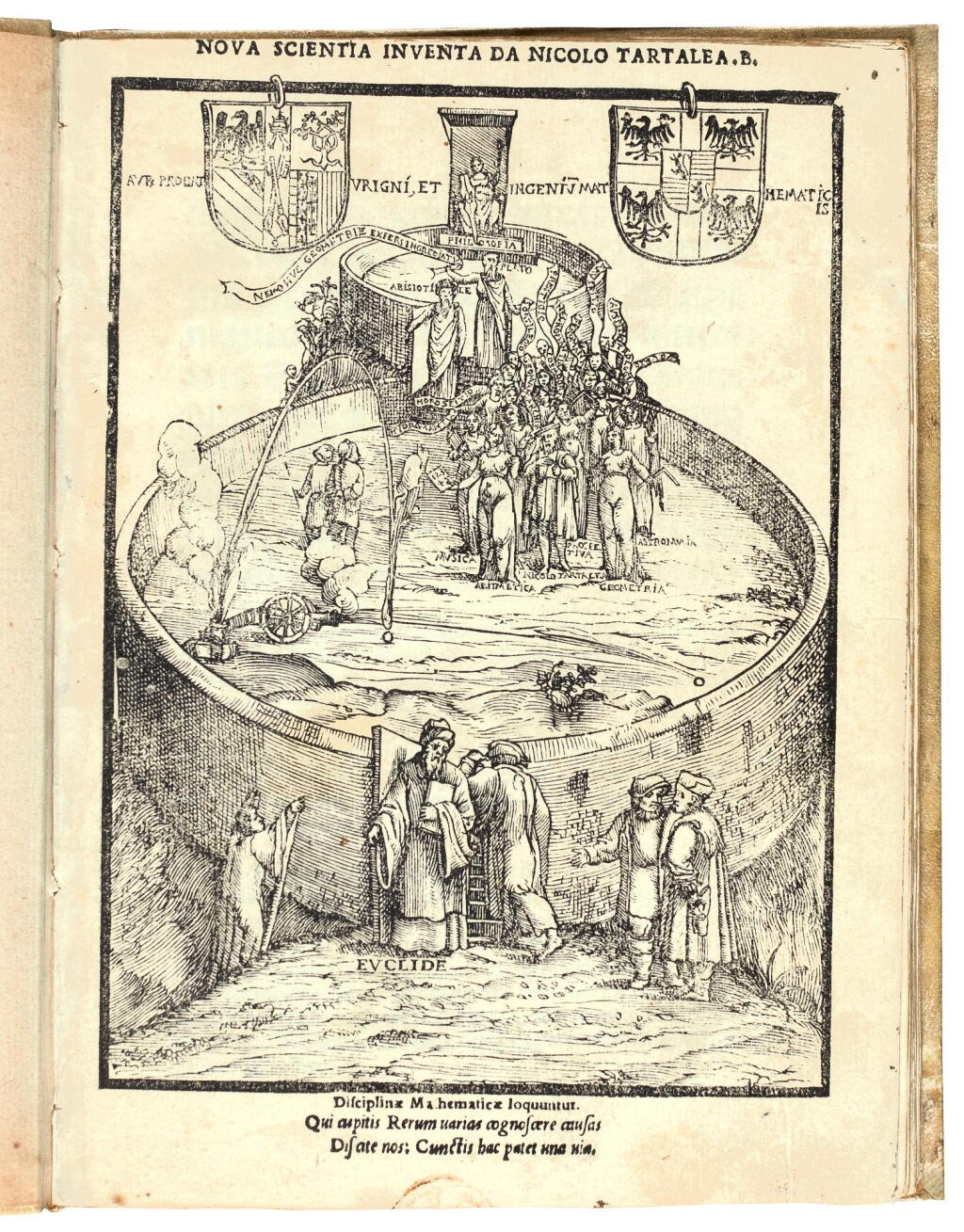 View full screen - View 1 of Lot 228. Tartaglia, La nova scientia, Venice, 1537, modern vellum.