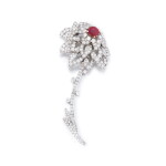 Broche rubis et diamants | Ruby and diamond brooch