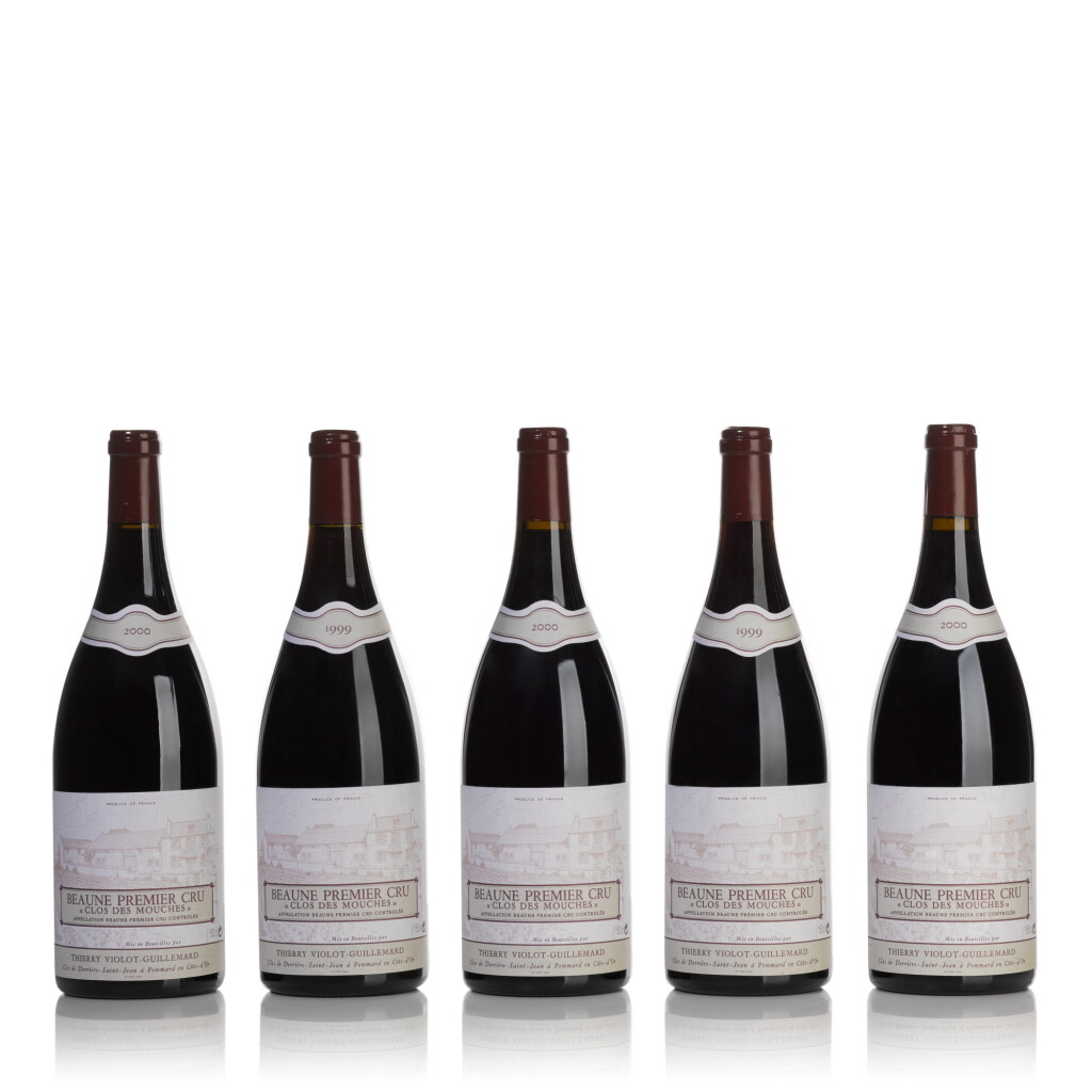View full screen - View 1 of Lot 244. Beaune, Clos des Mouches Rouge 1999 & 2000 Violot-Guillemard (5 MAG).