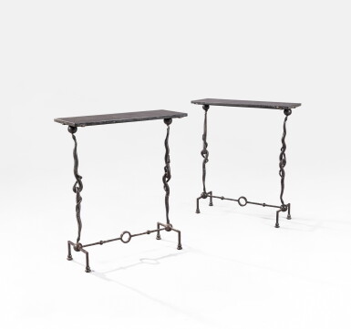 View full screen - View 1 of Lot 68. Pair of consoles | Paire de consoles.