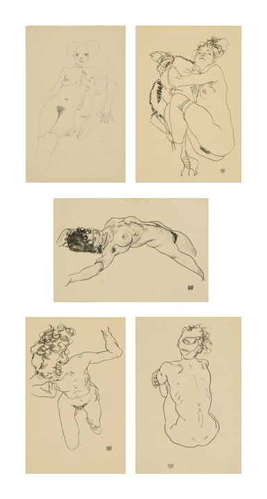 View full screen - View 1 of Lot 356. Handzeichnungen: Ten Plates.