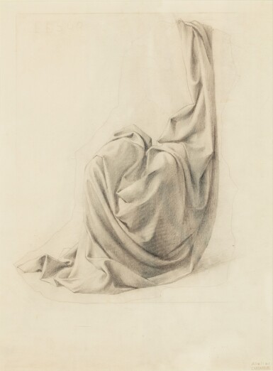 View full screen - View 1 of Lot 244. Etude de drapé pour une publicité Lesur .