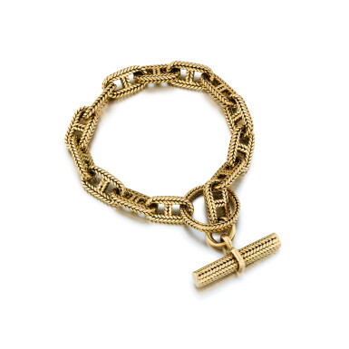 View full screen - View 1 of Lot 122. Hermès | Bracelet or, "Chaîne d'ancre" | Gold bracelet, 'Chaîne d'ancre'.