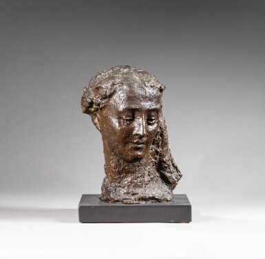 View full screen - View 1 of Lot 26. Tête de la Vierge (Head of the Virgin).