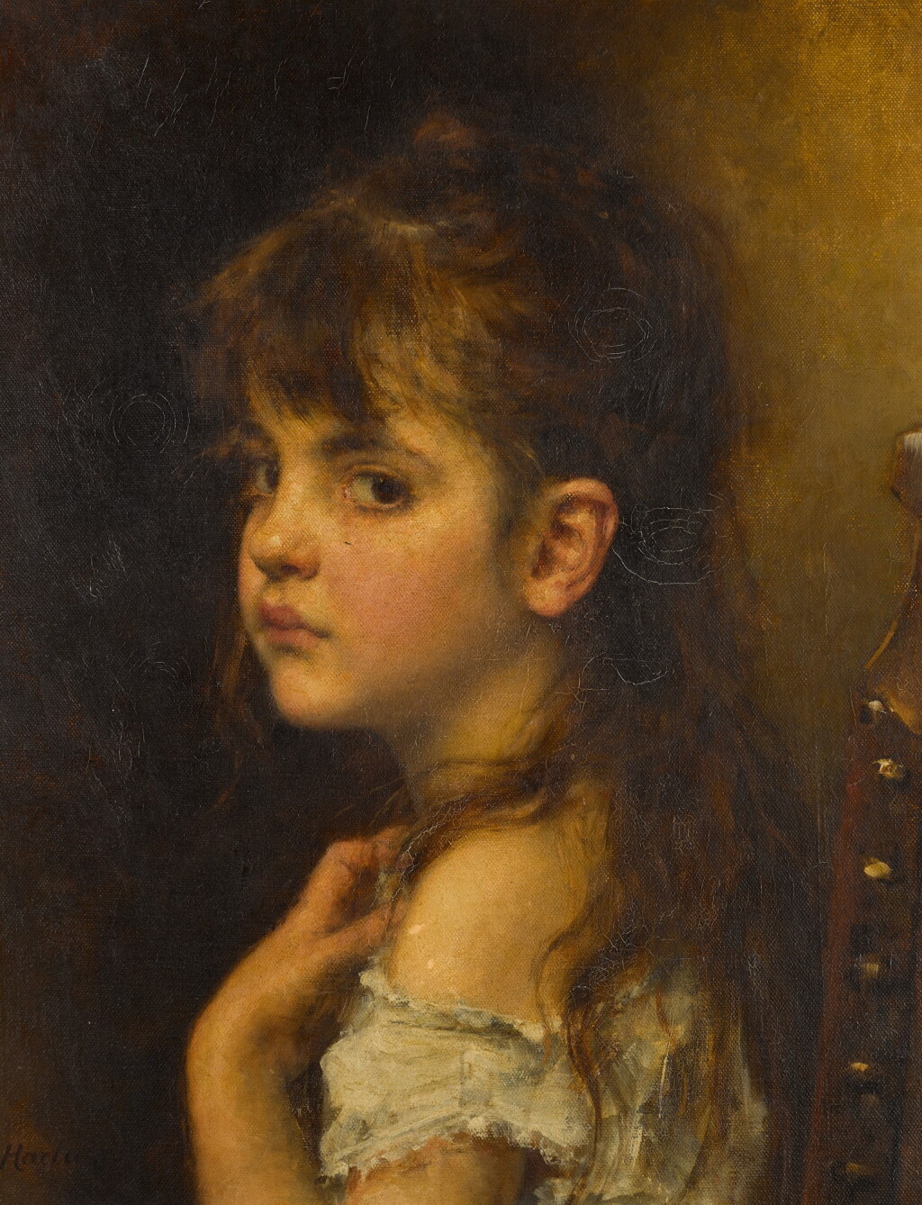 View full screen - View 1 of Lot 28. Girl Looking Over Her Shoulder.