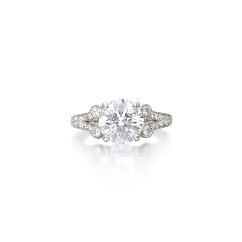 Cartier Platinum And Diamond Ballerine Engagement Ring