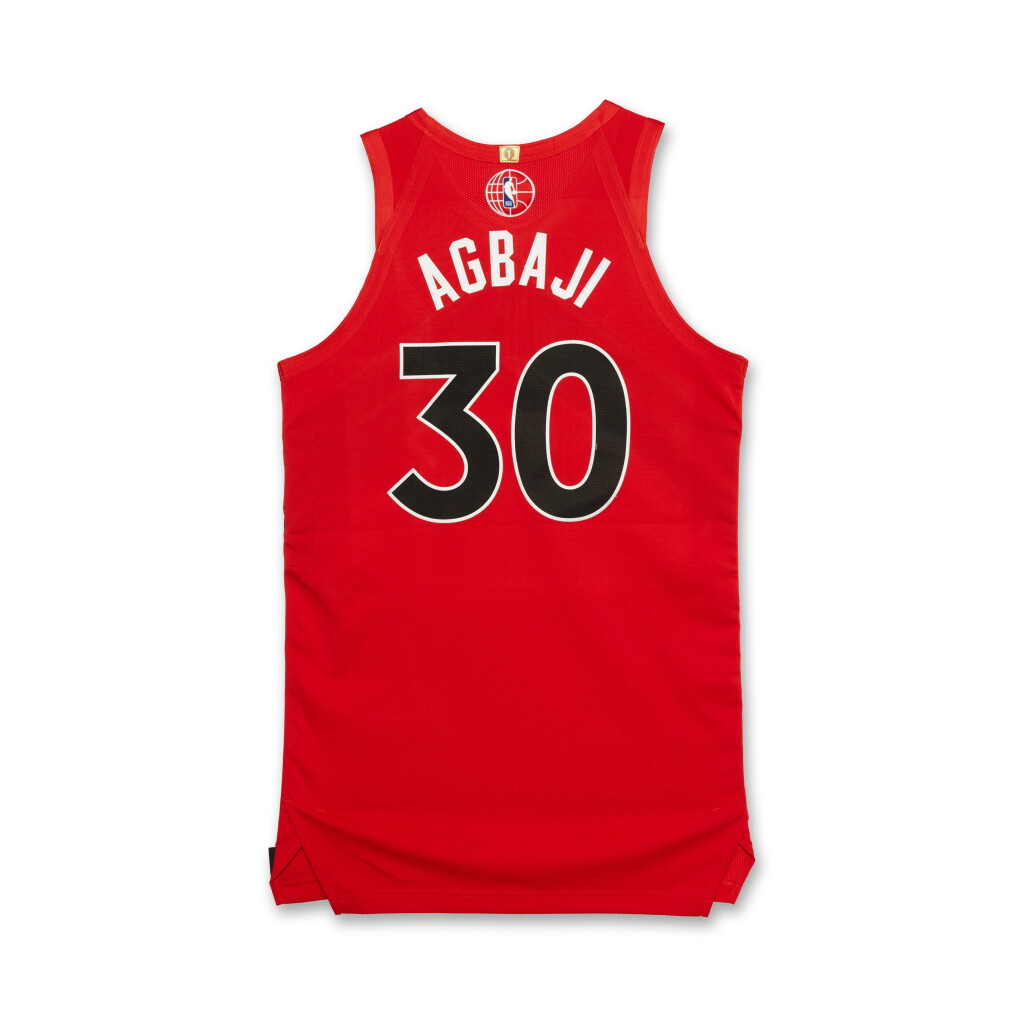 全萤幕检视 - 查看173Ochai Agbaji 'Canada Series' Toronto Raptors 2024-2025 Game Worn Icon Edition Jersey 的1