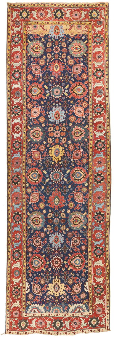 View full screen - View 1 of Lot 32. AN AZERBAIJAN GALLERY CARPET.