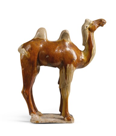View full screen - View 1 of Lot 80. A POTTERY FIGURE OF A CAMEL | TANG DYNASTY.