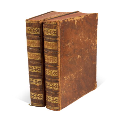 View full screen - View 1 of Lot 218. Smith, Cours complet d'optique, Avignon, 1767, 2 volumes, contemporary calf.