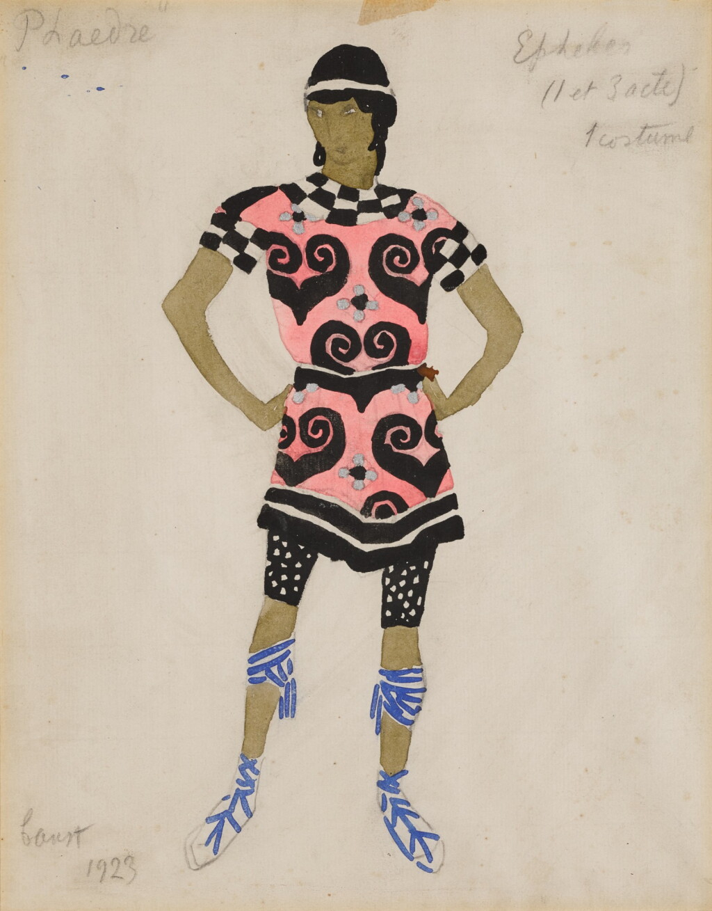 View full screen - View 1 of Lot 134. Costume Design for Phaedre.