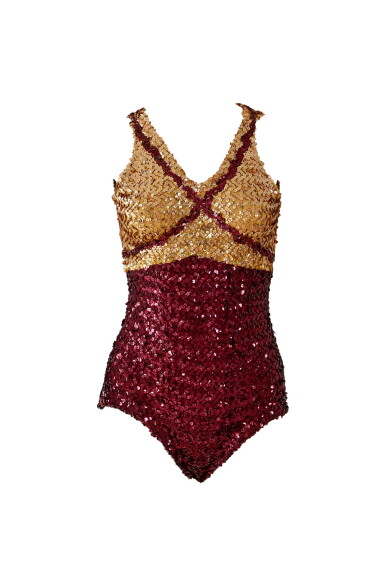 View full screen - View 1 of Lot 11. Leotard worn for the "Wannabe" music video by Spice Girl Geri Halliwell, 1996.