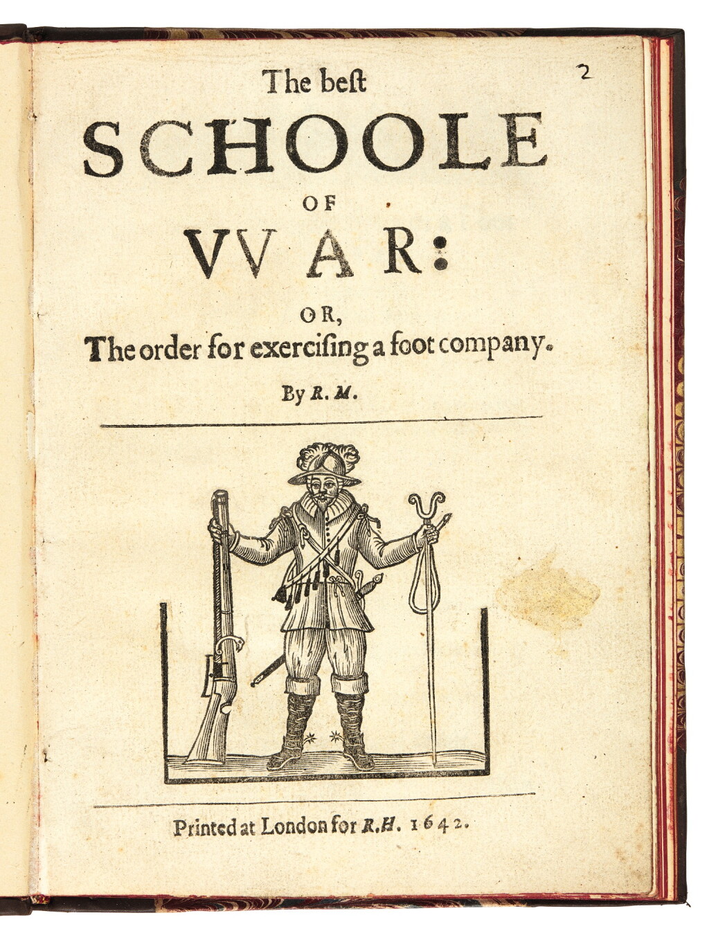 View full screen - View 1 of Lot 282. R.M., The best schoole of war, 1642, rare.