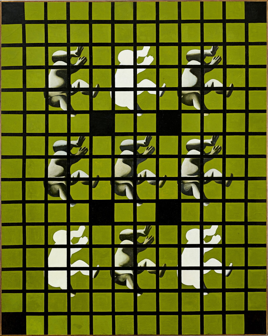 View full screen - View 1 of Lot 557. Wang Guangyi 王廣義 | Mass Produced Holy Infant: Green 批量生產的聖嬰 - 綠色.