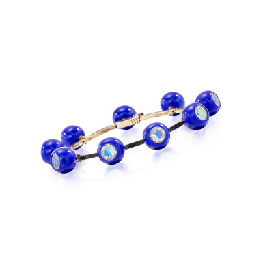 View full screen - View 1 of Lot 2750. Taffin | Moonstone and Ceramic Bracelet | Taffin | 月光石 配 陶瓷 手鏈.