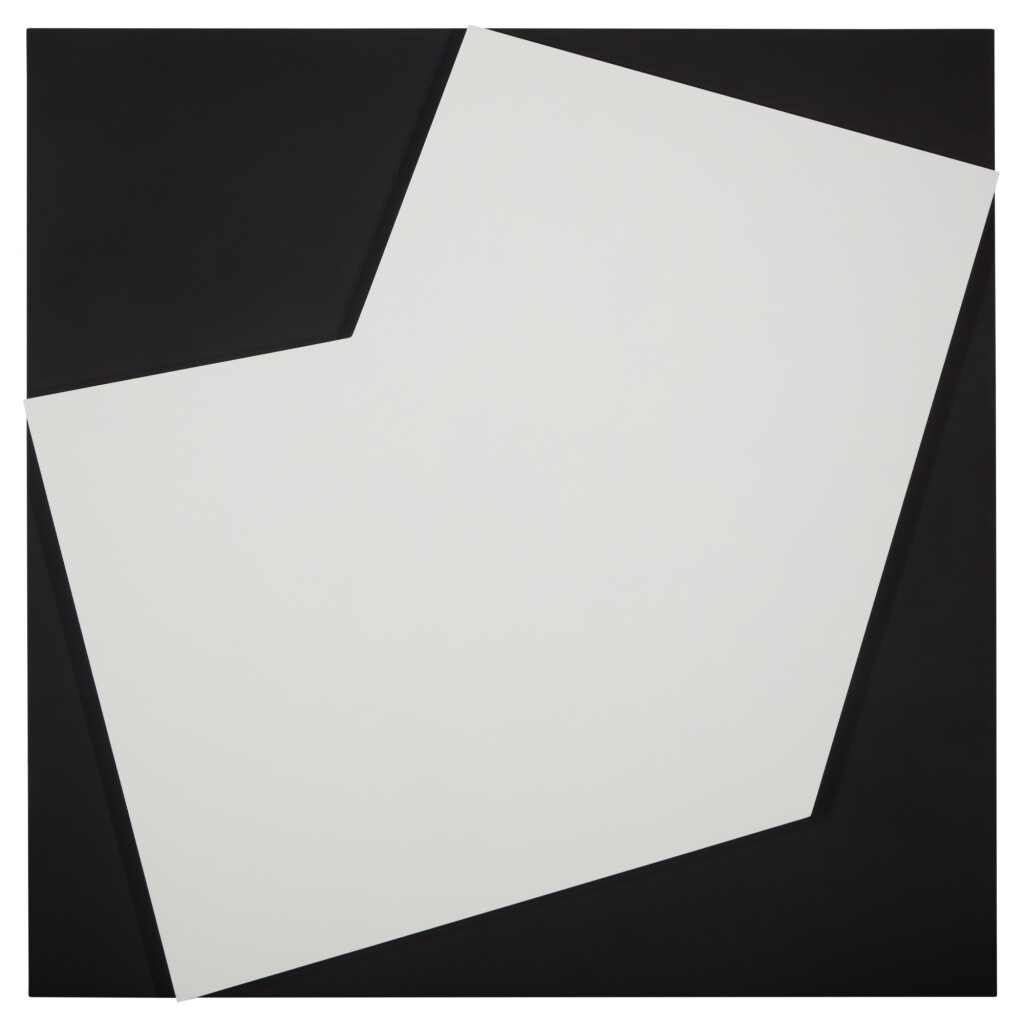 View full screen - View 1 of Lot 119. White Relief Over Black.